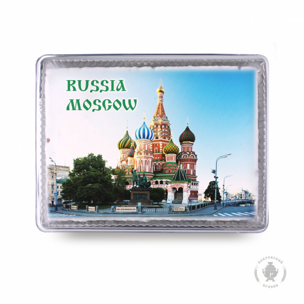 №3 Пряник 600г RUSSIA MOSCOW с фотопечатью (в подарочной пластиковой упаковке)  в Лянторе