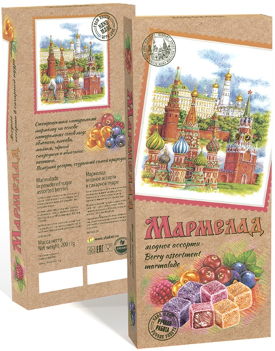 №2 Сладарт Мармелад Ассорти ягодное в сахарной пудре, 200г    в Лянторе